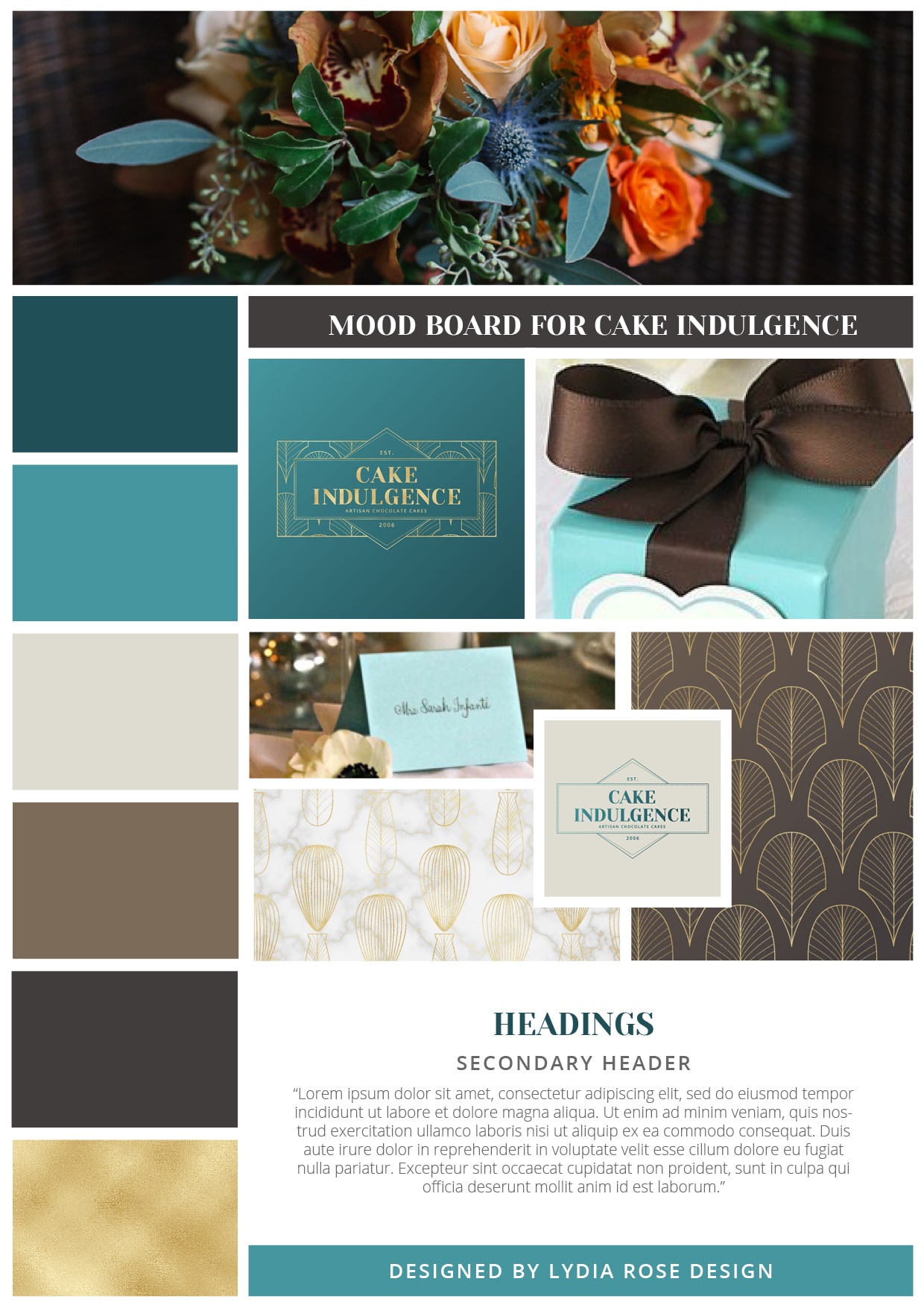 Luxury Artisan Wedding Cake Branding
