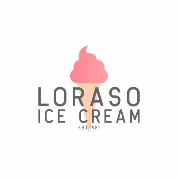 Ice Cream Logo & Branding for Loraso Ice Cream • Lydia Rose Design